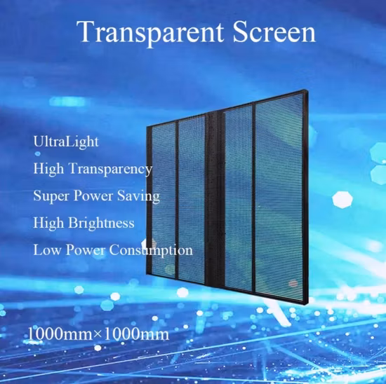 LED Transparent Screen 2022 Custom Advertising Transparent Glass LED Display